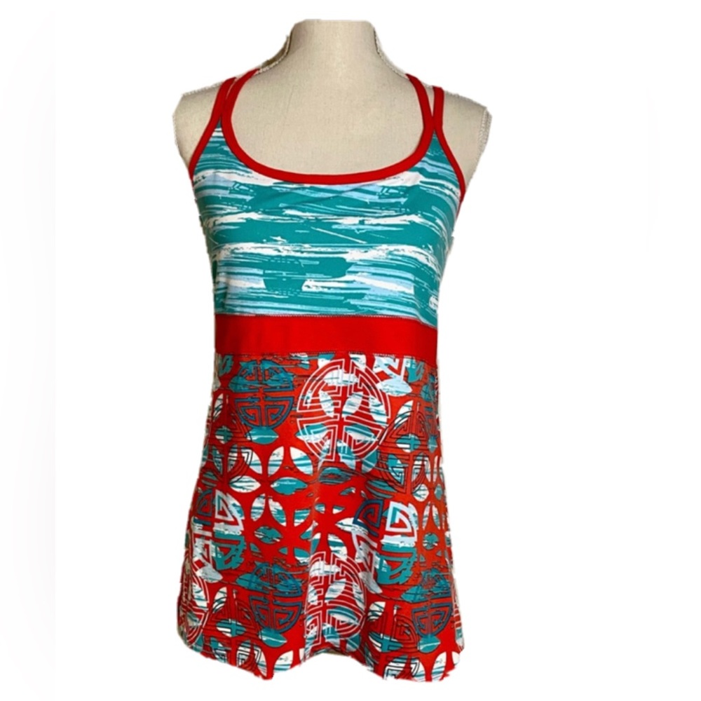 SOYBU L Red Strappy Yoga Athletic Tank Top
